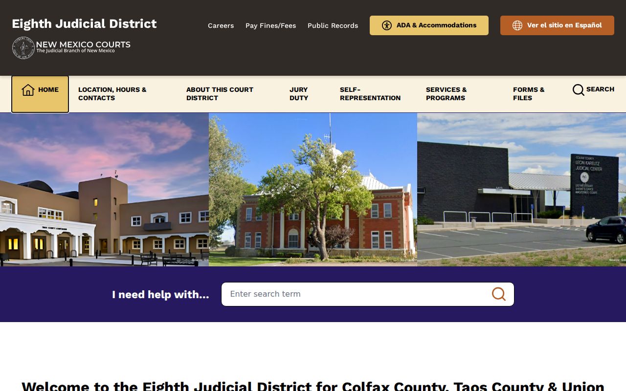 Taos County criminal court cases on the Eighth Judicial District website